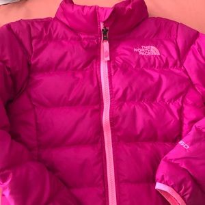 Pink north face jacket